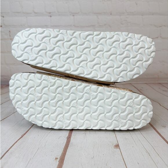 Birkenstock Arizona Birko Flor Marbletwirl Beige/Tan Sandals M Size 7/W Size 9 - Picture 10 of 10